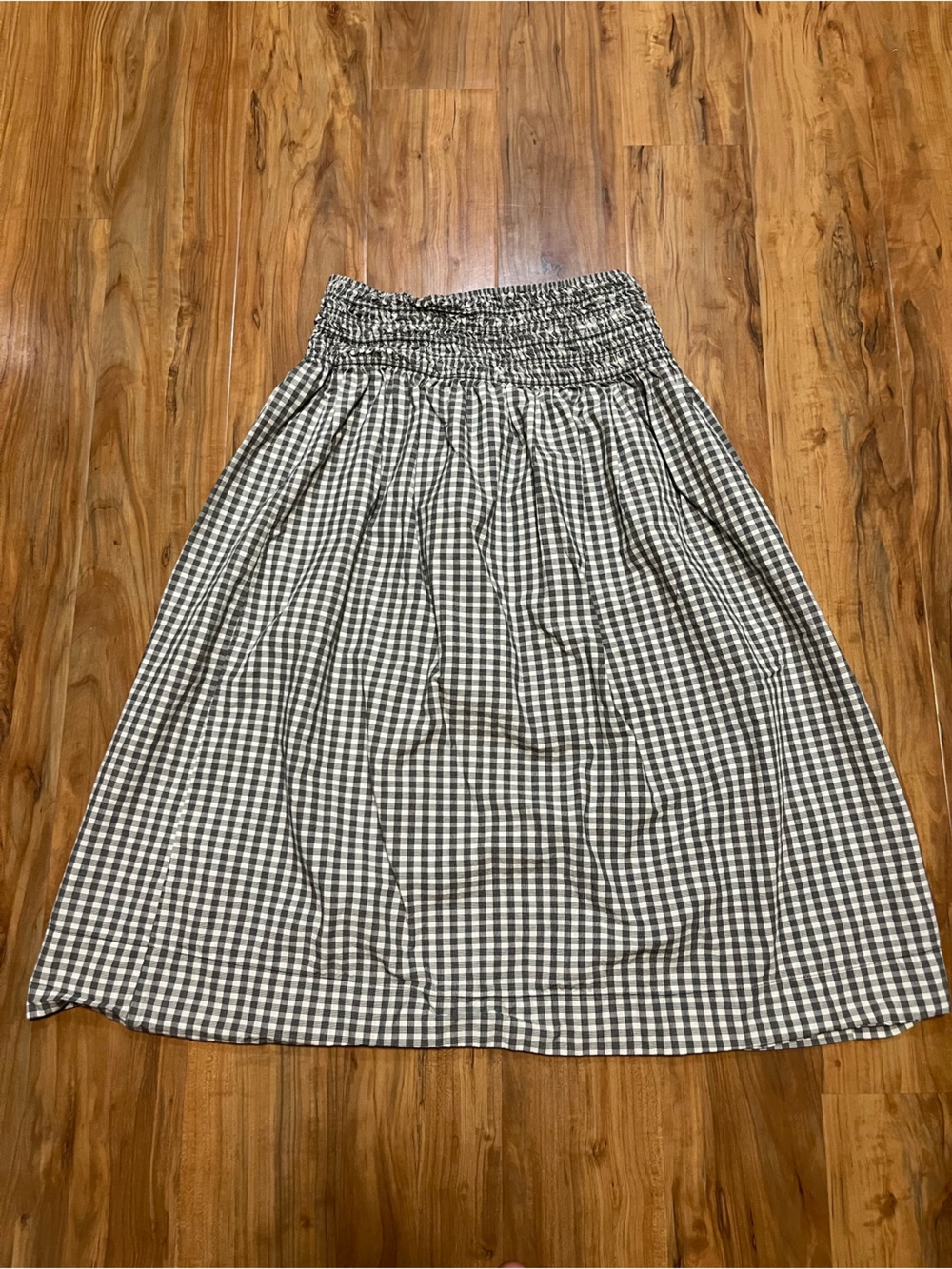 Rails Alessa Ivory Jet Gingham Midi Skirt Size Small Cottagecore Garden Feminine - Picture 12 of 13